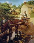 The Drinking Trough by Stanhope Forbes - offset lithograph fine art print