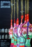 Europalia 87 Oesterreich / Austria by Friedrich Hundertwasser - original vintage poster - offset lithograph with metal foil insets fine art poster print