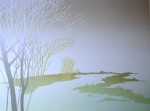 Tan Sky Path by Key, local BC artist - offset lithograph fine art print