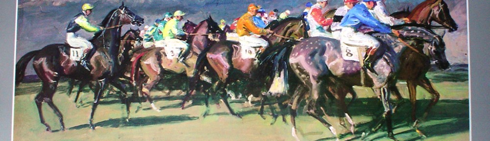 Study For The Start Of The Cambridgeshire by Sir Alfred Munnings - offset lithograph fine art poster print