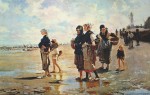 The Oyster Gatherers by John Singer Sargent - offset lithograph fine art print