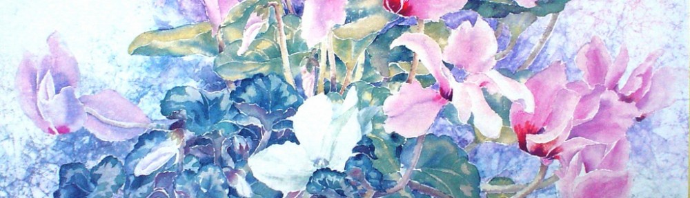 Cyclamen Persicum by Phoebe Shih - offset lithograph fine art poster print