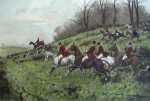 Gone Away! by George Wright - restrike etching, hand-coloured original print