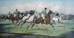 A Gallop On The Boards by George Wright - restrike etching, hand-coloured original print