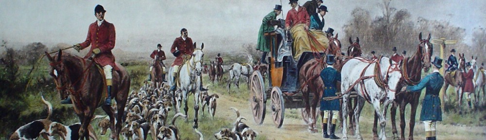 A Meet At The Crossroads by George Wright - restrike etching, hand-coloured original print