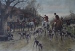 After A Good Day by George Wright - restrike etching, hand-coloured original print