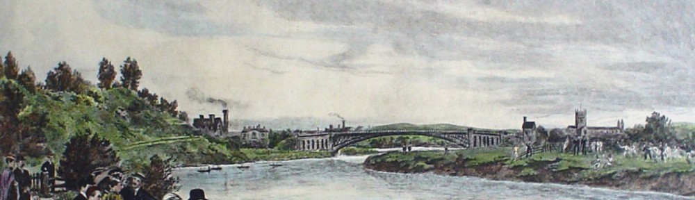 Rowing At Cheltenham by Henry Wimbush - restrike etching, hand-coloured original print