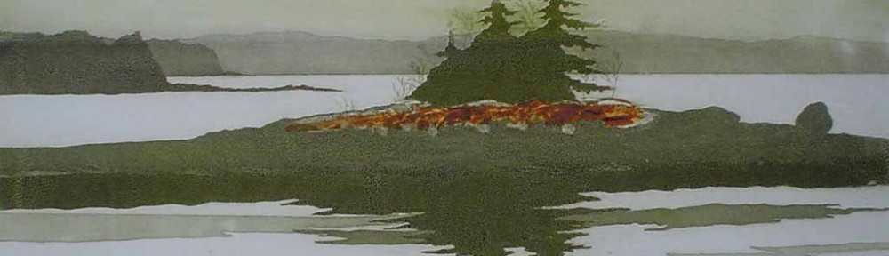 KerrisdaleGallery.com - stock ID#FD080eh-snt - "Dublin Shore" by Doug Forsythe - original etching, signed and numbered 26/150