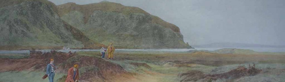 A Difficult Bunker by Douglas Adams - offset lithograph vintage fine art reproduction