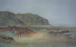 A Difficult Bunker by Douglas Adams - offset lithograph vintage fine art reproduction
