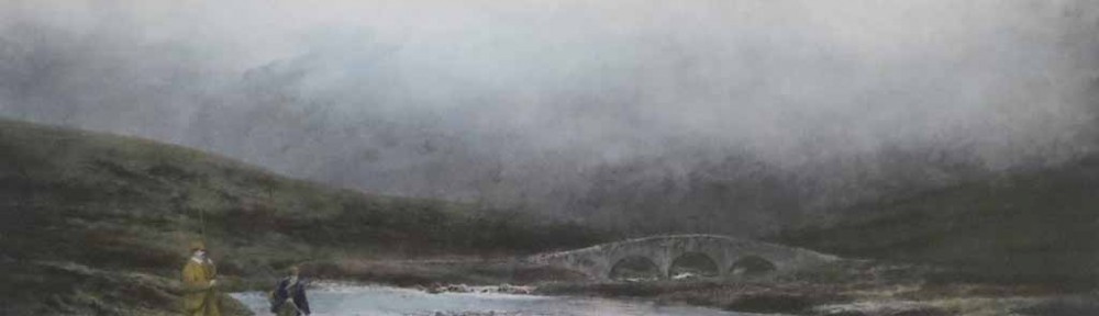 Trout Fishing by Douglas Adams - offset lithograph vintage fine art reproduction