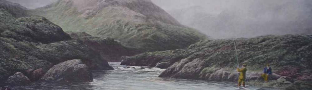 A Tight Line, Connemara by Douglas Adams - offset lithograph vintage fine art reproduction