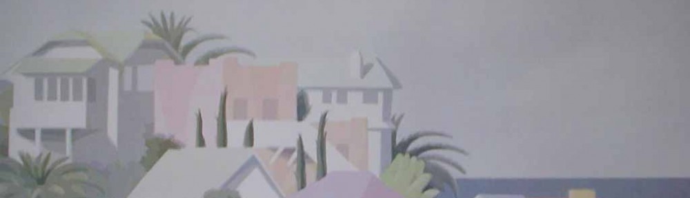 Works On Paper, Santa Catalina by William Buffett - offset lithograph vintage fine art poster print