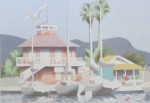 Works On Paper, Newport by William Buffett - offset lithograph vintage fine art poster print