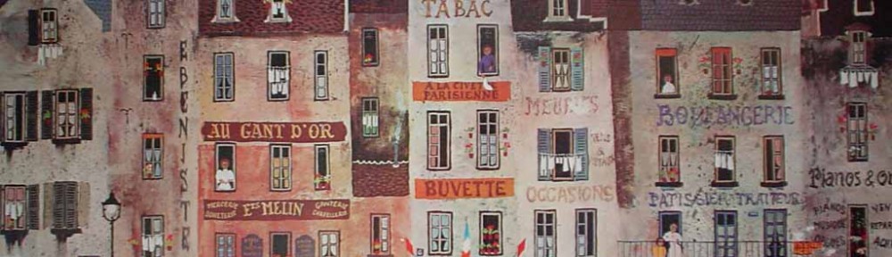 La Civette Parisienne by Michel Delacroix - offset lithograph reproduction vintage fine art print
