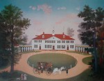 Mount Vernon by Michel Delacroix - offset lithograph reproduction vintage fine art print