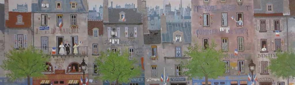 La Garde Republicaine by Michel Delacroix - offset lithograph reproduction vintage fine art print