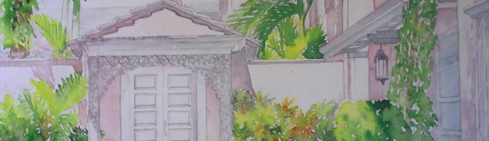 North Bay Road House by Elyse - offset lithograph vintage fine art print reproduction