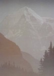 Mount Robson by Peter and Traudl Markgraf - offset lithograph vintage fine art print reproduction