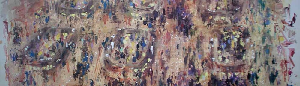 Stock Exchange by LeRoy Neiman - offset lithograph vintage print fine art reproduction