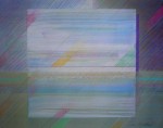 Mirror Image (untitled) by Oscar Tejeda, signed - offset lithograph vintage 1986 fine art print