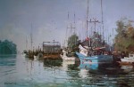 Fraser River by Peter Beadle, signed, titled and numbered 106/350 by artist - offset lithograph limited edition vintage fine art print