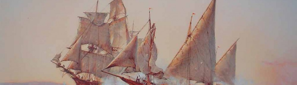 The Corsair by Montague Dawson - offset lithograph reproduction vintage 1974 fine art print