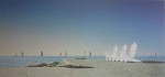 Terrace, Pacific Rim by Keith Hiscock - offset lithograph reproduction vintage fine art print