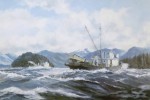Seiners Running by Robert McVittie, numbered 110/950 and signed by artist - offset lithograph limited edition vintage fine art print