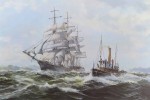 An Offshore Breeze by Robert McVittie, numbered 222/350, titled and signed by artist - offset lithograph limited edition vintage fine art print