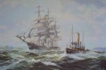 An Offshore Breeze by Robert McVittie, numbered 223/350, titled and signed by artist - offset lithograph limited edition vintage fine art print
