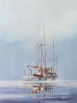 Morning Reflections by Robert McVittie - offset lithograph reproduction vintage fine art print