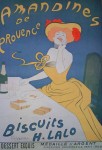 Amandines de Provence, Bisquits H. Lalo by Leonetto Cappiello, published by P. Vercasson, turn-of-the-century French Advertising Poster - offset lithograph reproduction vintage ©1978 poster art print