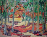Autumn Woods by Emily Carr - offset lithograph reproduction vintage fine art print