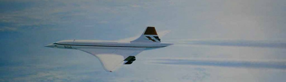 British Aerospace Concorde by Gerald Coulson - offset lithograph reproduction vintage fine art print