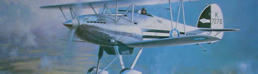 Hawker Fury II by Gerald Coulson - offset lithograph reproduction vintage fine art print