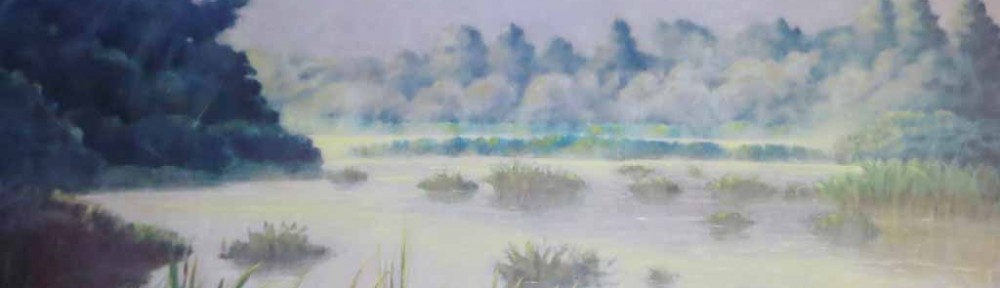 Morning Wetlands by Ray Ciarrochi - offset lithograph reproduction vintage fine art poster print