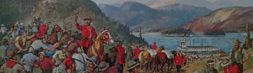 Klondike Trail Of '98 by John David Kelly & T.W. Mitchell - offset lithograph reproduction vintage fine art print