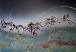 Dream I: Dream 1 by Meridian Publishing, signed by unknown artist - offset lithograph reproduction with gold foil embossed insets vintage fine art print