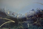 Dream II: Dream 2 by Meridian Publishing, signed by unknown artist - offset lithograph reproduction with gold foil embossed insets vintage fine art print
