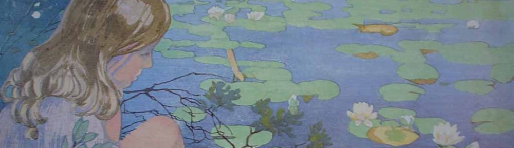 Lake Lilies by Walter Joseph (W.J.) Phillips - offset lithograph reproduction vintage fine art print