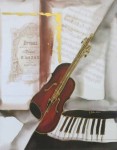 L'Etudes by Jutta Ritter-Scherer, published by Meridian Publishing - offset lithograph reproduction with metallic and real gold foil insets vintage fine art poster print