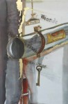 Le Matin by Jutta Ritter-Scherer, signed by artist, published by Meridian Publishing - offset lithograph reproduction with metallic and real gold foil insets vintage fine art print