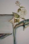 Triebkraft Der Erde I by Jutta Ritter-Scherer, signed by artist, published by Meridian Publishing - offset lithograph reproduction with metallic and real gold foil insets vintage fine art print