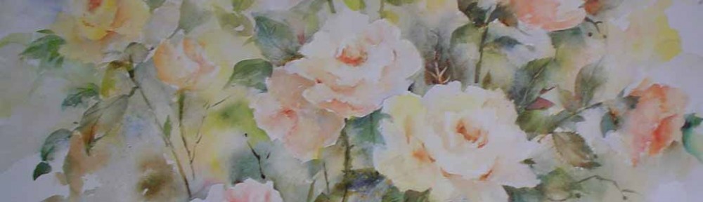 Tea Roses by P.J. Steadman - offset lithograph reproduction vintage 1988 fine art print
