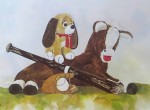 Time Out by Wendy Tosoff - offset lithograph reproduction vintage fine art print