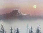 The Mountain by Jeane Duffey, 18x24, printed in England - offset lithograph reproduction vintage fine art print