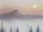 Mountain by Jeane Duffey, 12x16, printed in England - offset lithograph reproduction vintage fine art print