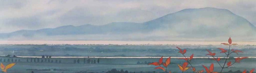 Where Eagles Soar by Jeane Duffey, 18x24, printed in England - offset lithograph reproduction vintage fine art print