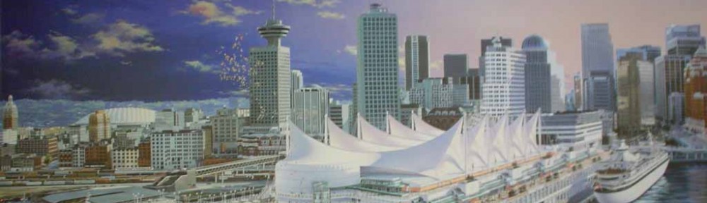 Vancouver Harbour Expo'86 by Barry Lundahl, numbered 201/950 and signed by artist - offset lithograph limited edition vintage fine art print